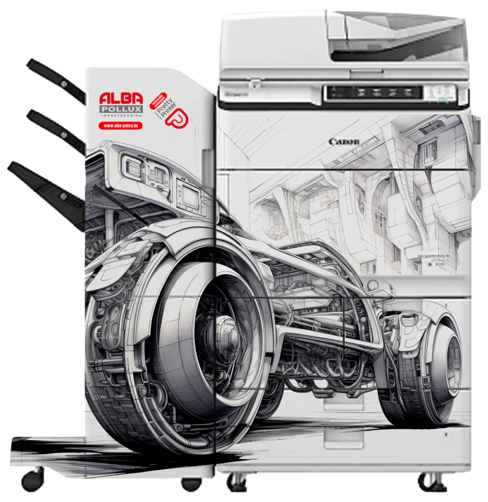 Canon imageRUNNER ADVANCE 6555i műszaki rajz dizájnnal fóliázva